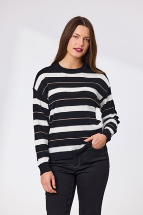 NAOMI STRIPE MERINO JUMPER
